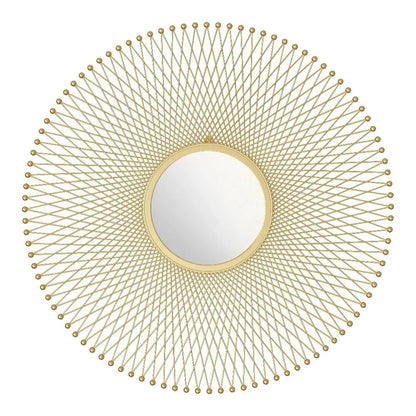 Glow Round Mirror Gold - LOOMLAN - Zuo Modern - Wall Mirrors