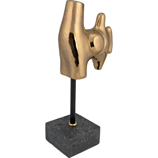 Goker with Stand Sculpture - LOOMLAN - Noir - Statues & Sculptures