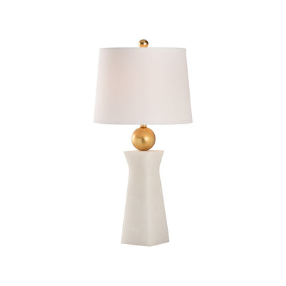 Gold Ball White Resin Table Lamp