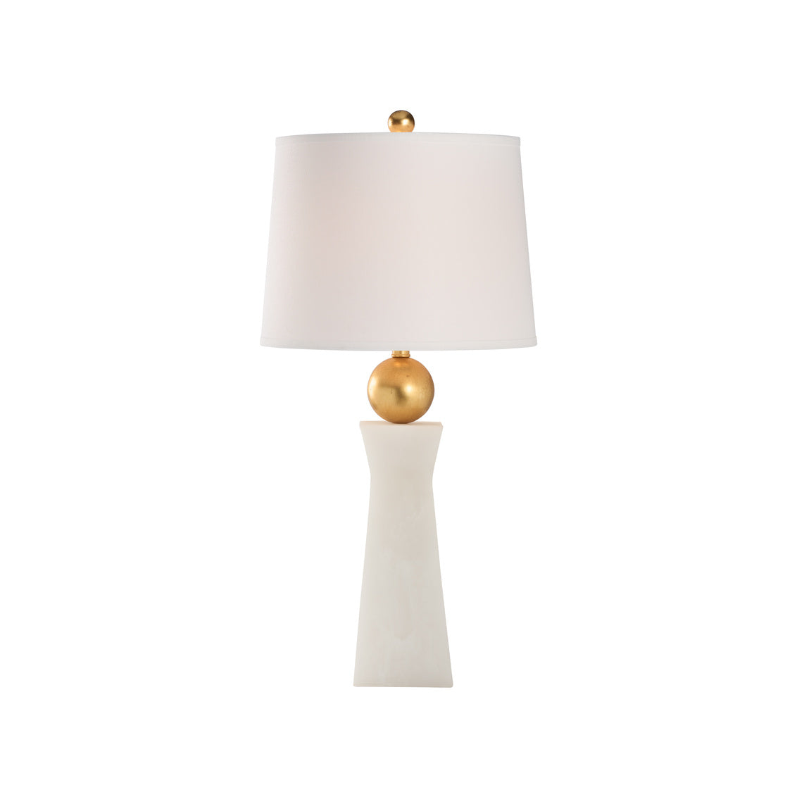 Gold Ball White Resin Table Lamp