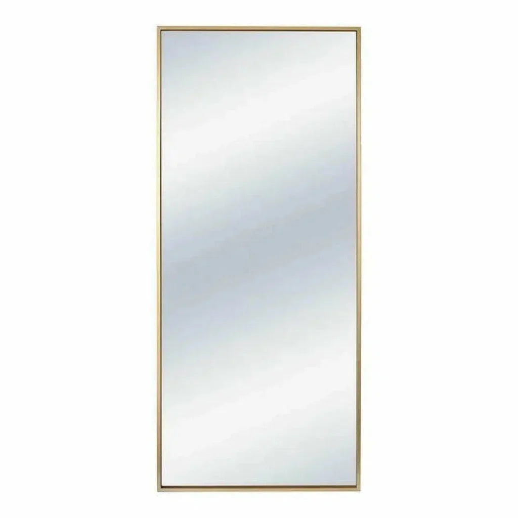 Gold Floor Mirror Leaner Style Gold Iron-Floor Mirrors-Moe's Home-LOOMLAN