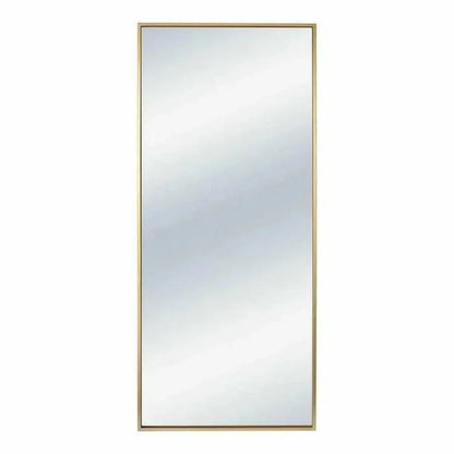 Gold Floor Mirror Leaner Style Gold Iron-Floor Mirrors-Moe's Home-LOOMLAN