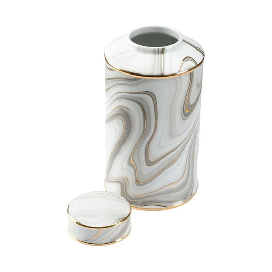 Golden Smoke Glazed Porcelain Canister - LOOMLAN - Wildwood - Vases & Jars