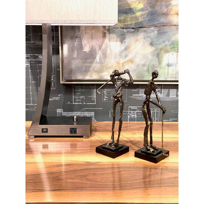 Golfer Bronze Finish Sculpture - LOOMLAN - Wildwood - Statues & Sculptures