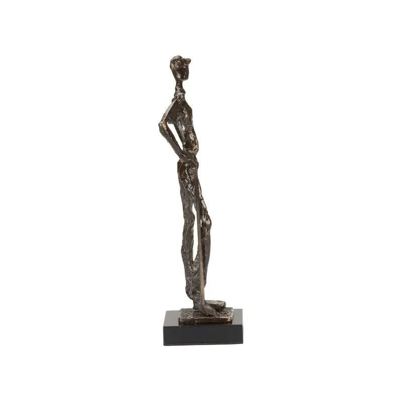 Golfer Bronze Finish Sculpture - LOOMLAN - Wildwood - Statues & Sculptures