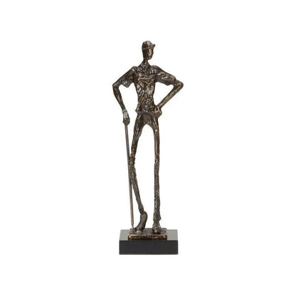 Golfer Bronze Finish Sculpture - LOOMLAN - Wildwood - Statues & Sculptures