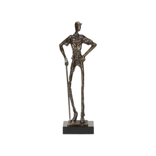 Golfer Bronze Finish Sculpture - LOOMLAN - Wildwood - Statues & Sculptures