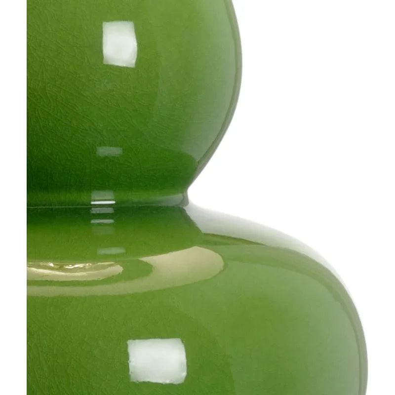 Gourd Ceramic With Antique Gold Accent Base Table Lamp - LOOMLAN - Chelsea House - Table Lamps