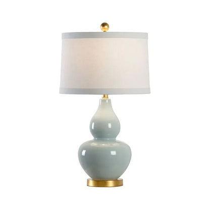 Gourd Ceramic With Antique Gold Accent Base Table Lamp - LOOMLAN - Chelsea House - Table Lamps
