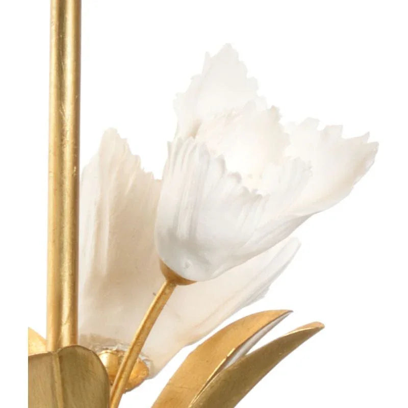 Graceful Tulip Gold Floral Design Table Lamp - LOOMLAN - Chelsea House - Table Lamps