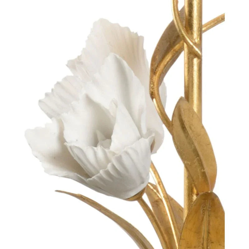 Graceful Tulip Gold Floral Design Table Lamp - LOOMLAN - Chelsea House - Table Lamps