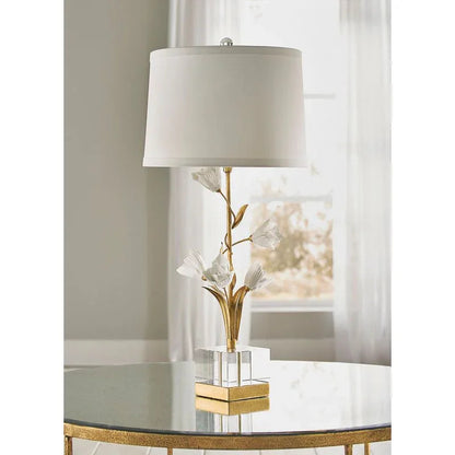 Graceful Tulip Gold Floral Design Table Lamp - LOOMLAN - Chelsea House - Table Lamps