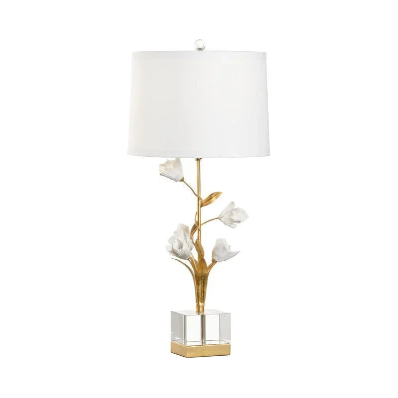 Graceful Tulip Gold Floral Design Table Lamp - LOOMLAN - Chelsea House - Table Lamps