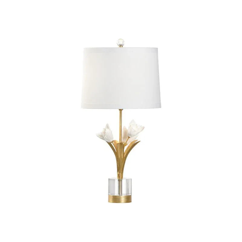 Graceful Tulip Gold Floral Design Table Lamp - LOOMLAN - Chelsea House - Table Lamps