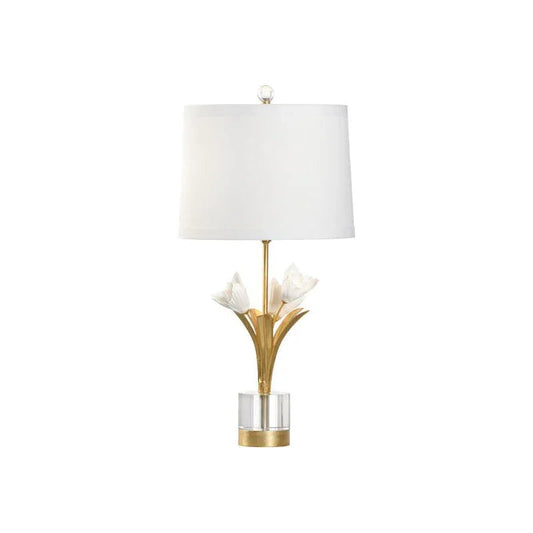 Graceful Tulip Gold Floral Design Table Lamp - LOOMLAN - Chelsea House - Table Lamps