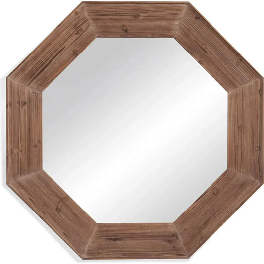 Granby Wood Brown Wall Mirror - LOOMLAN - Bassett Mirror - Wall Mirrors