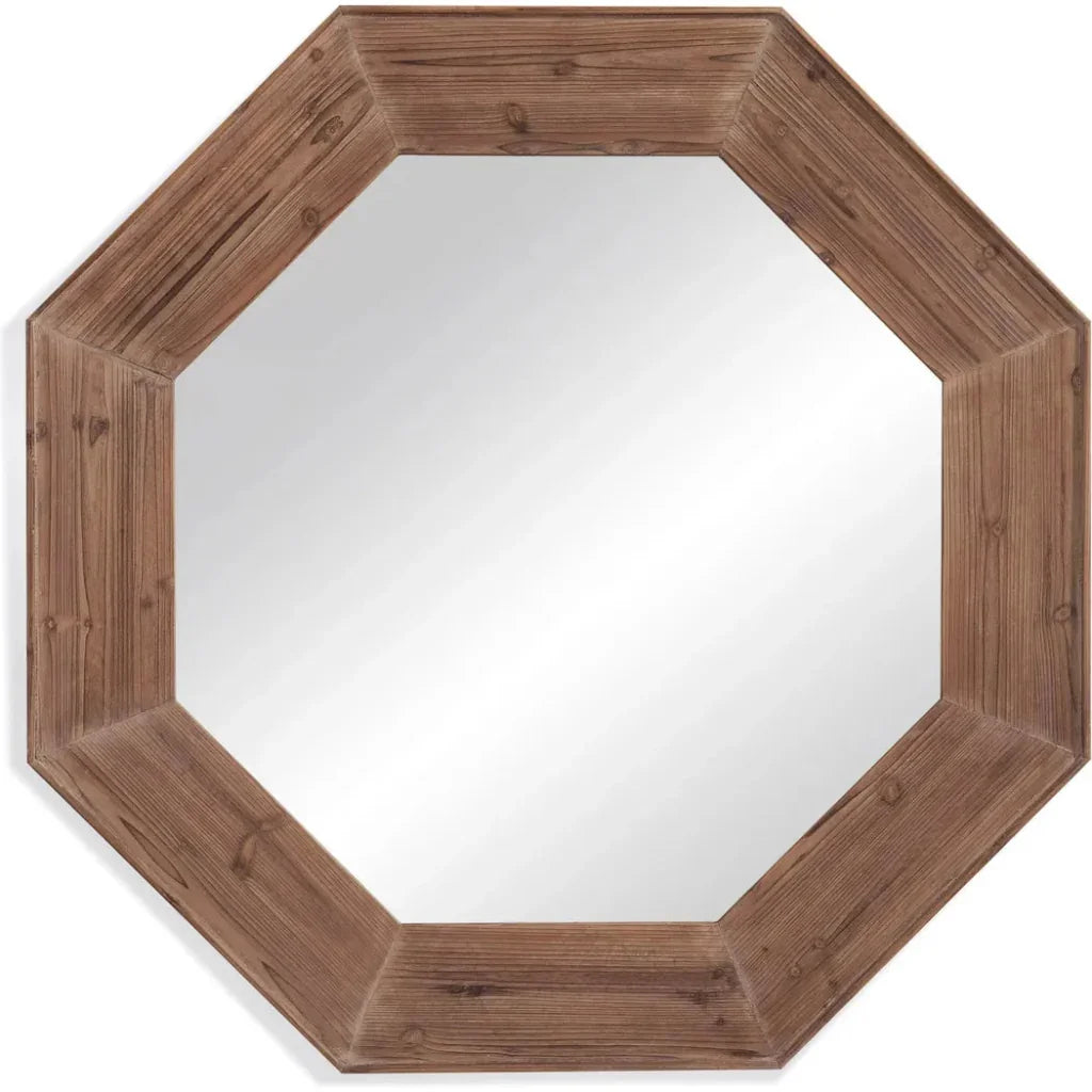 Granby Wood Brown Wall Mirror - LOOMLAN - Bassett Mirror - Wall Mirrors