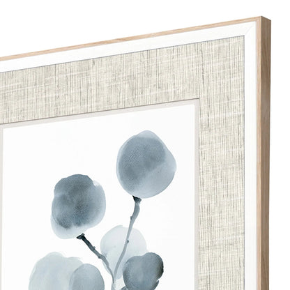 Gray Botanical Wood Frame Gray Canvas Art 2PC