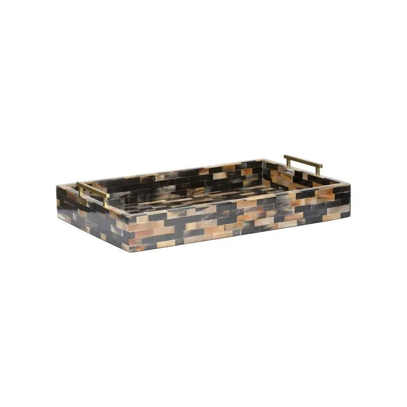 Grayson Stunning Geometric Pattern Tray - LOOMLAN - Wildwood - Trays