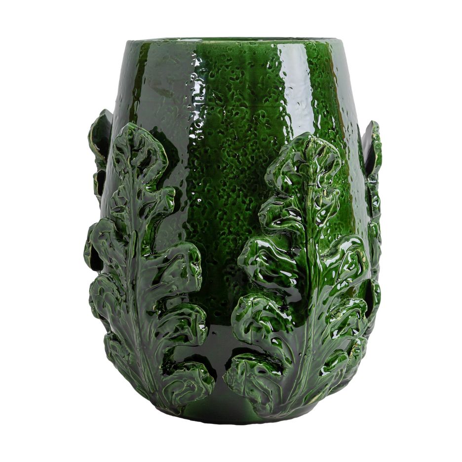 Abigails Grecco Green Ceramic Leaf Vase