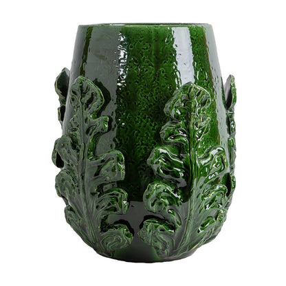 Abigails Grecco Green Ceramic Leaf Vase