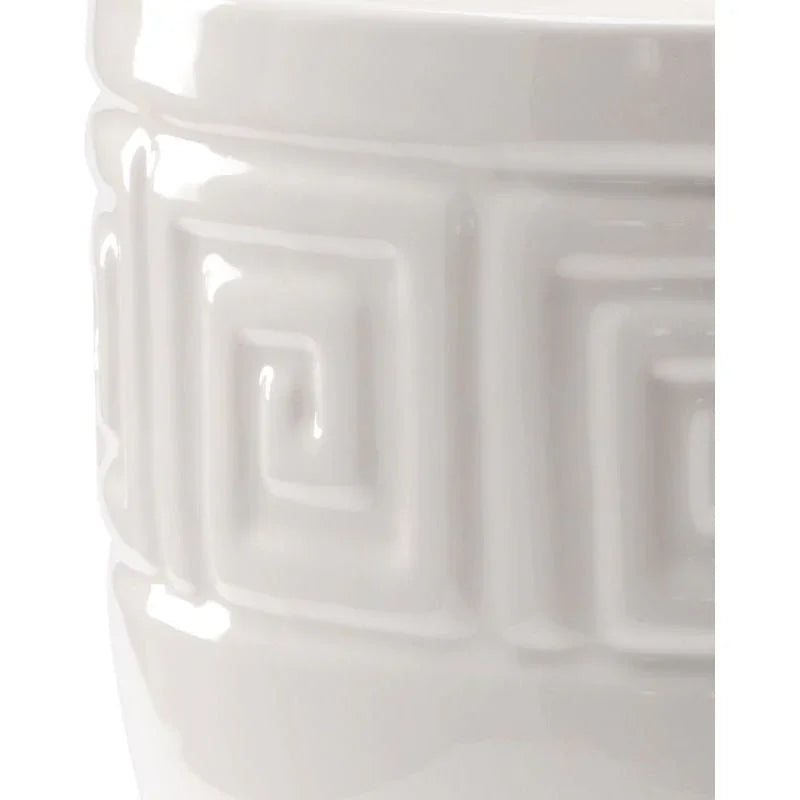 Grecian Whte Ceramic Urn - LOOMLAN - Chelsea House - Vases & Jars