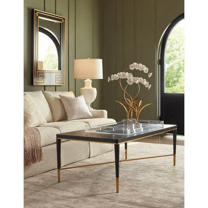 Greek Hall Wood Framed Wall Mirror - Black - LOOMLAN - Chelsea House - Wall Mirrors