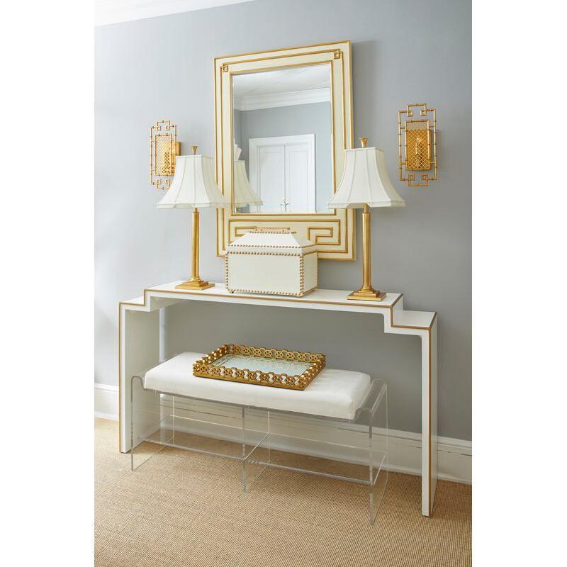 Greek Hall Wood Framed Wall Mirror - Dark Green - LOOMLAN - Chelsea House - Wall Mirrors