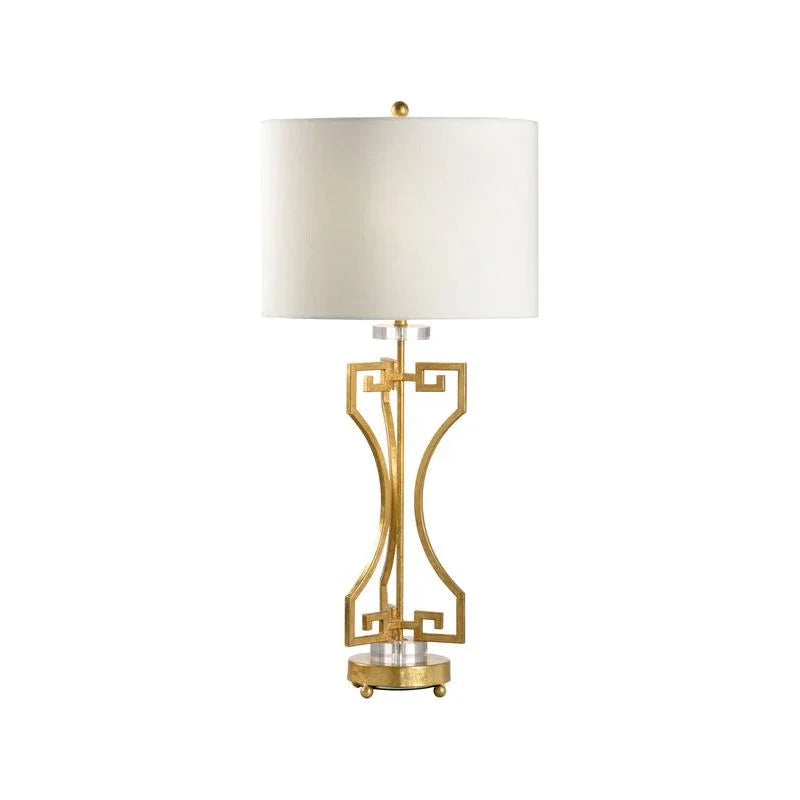Greek Key Gold And Data Port Table Lamp - LOOMLAN - Chelsea House - Table Lamps