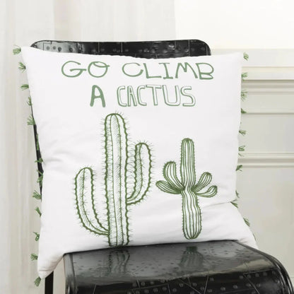 Green Sean Words Decorative Couch Pillows Down Insert - LOOMLAN - LOOMLAN - Throw Pillows