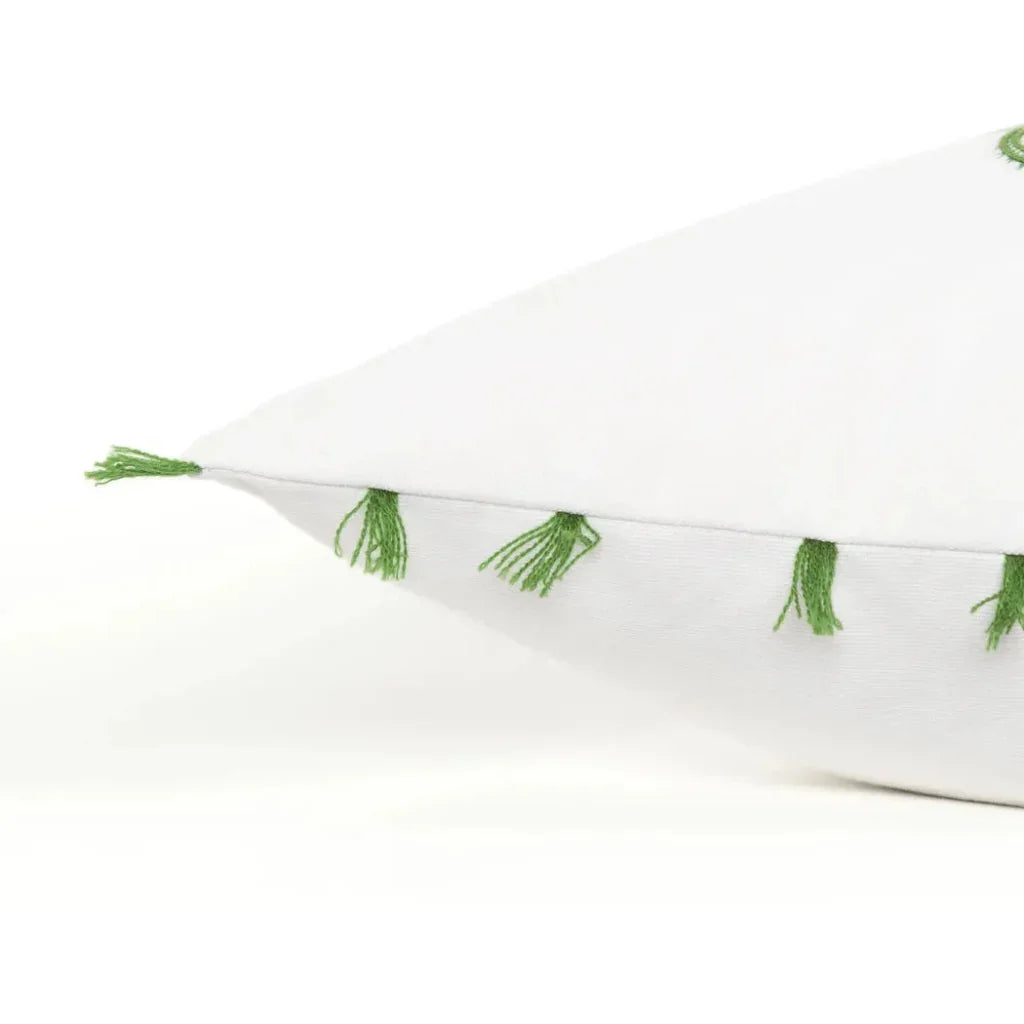 Green Sean Words Decorative Couch Pillows Down Insert - LOOMLAN - LOOMLAN - Throw Pillows