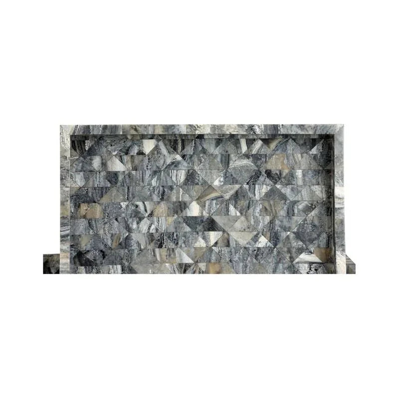 Greer Geometric Patterned Bone Tray - LOOMLAN - Wildwood - Trays