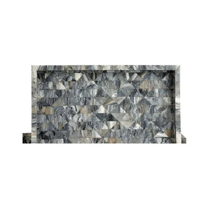 Greer Geometric Patterned Bone Tray - LOOMLAN - Wildwood - Trays