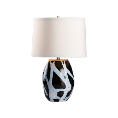 Gretchen Glossy Glass Black Table Lamp