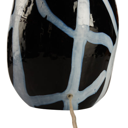 Gretchen Glossy Glass Black Table Lamp