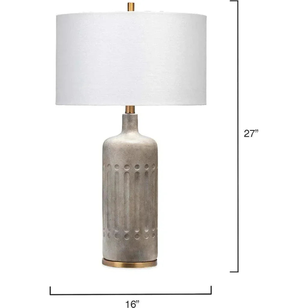 Grey Cement Annex Table Lamp - LOOMLAN - Jamie Young - Table Lamps
