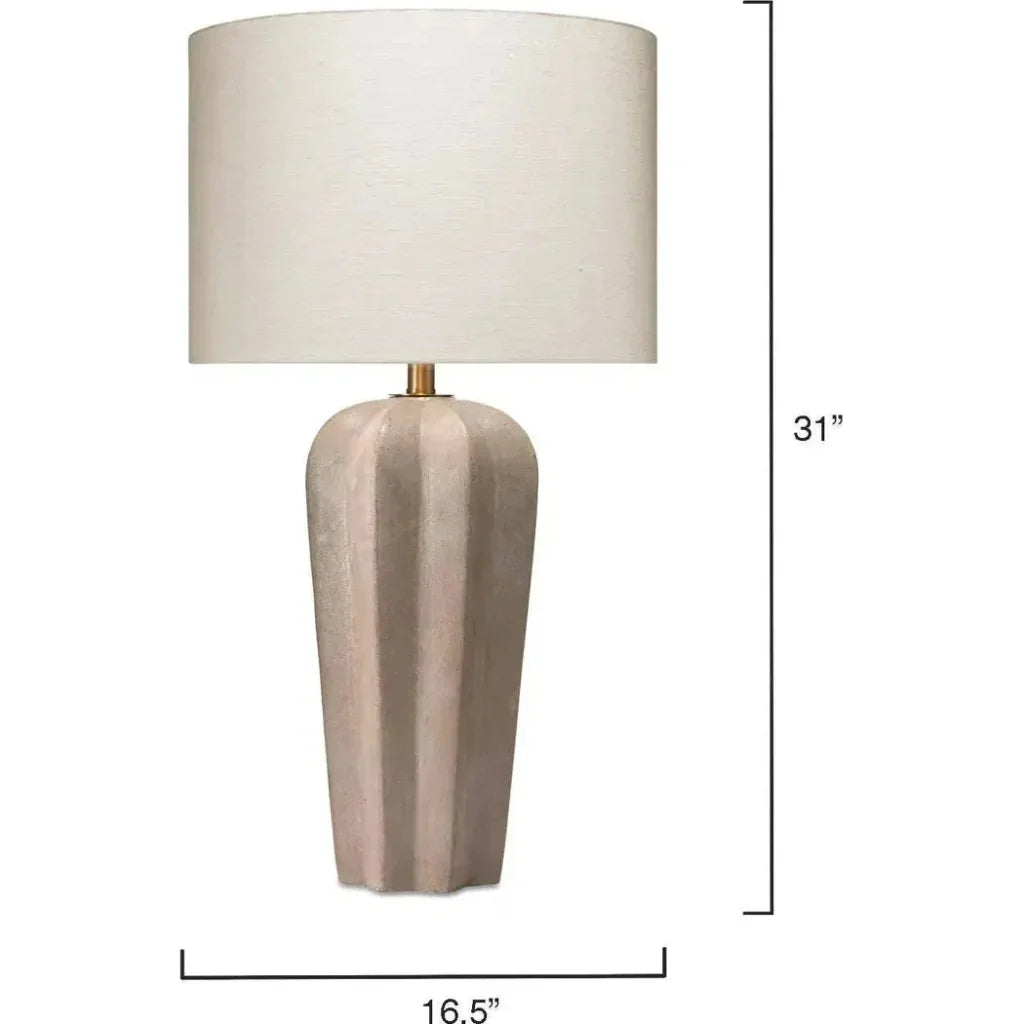 Grey Cement Regal Table Lamp - LOOMLAN - Jamie Young - Table Lamps