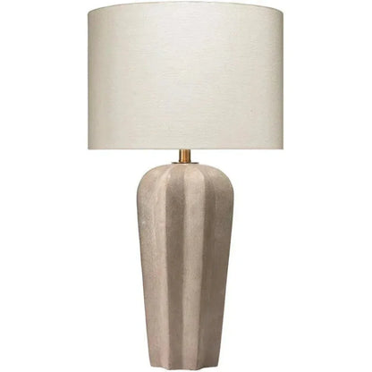 Grey Cement Regal Table Lamp - LOOMLAN - Jamie Young - Table Lamps
