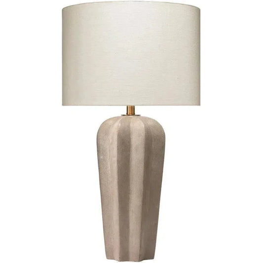 Grey Cement Regal Table Lamp - LOOMLAN - Jamie Young - Table Lamps