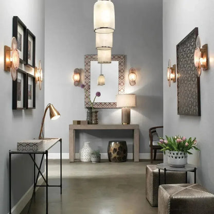 Grey Cement Tin Metal Mortar Table Lamp - LOOMLAN - Jamie Young - Table Lamps