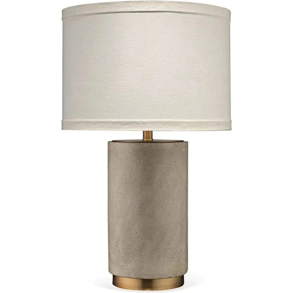 Grey Cement Tin Metal Mortar Table Lamp - LOOMLAN - Jamie Young - Table Lamps