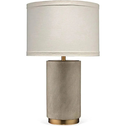 Grey Cement Tin Metal Mortar Table Lamp - LOOMLAN - Jamie Young - Table Lamps
