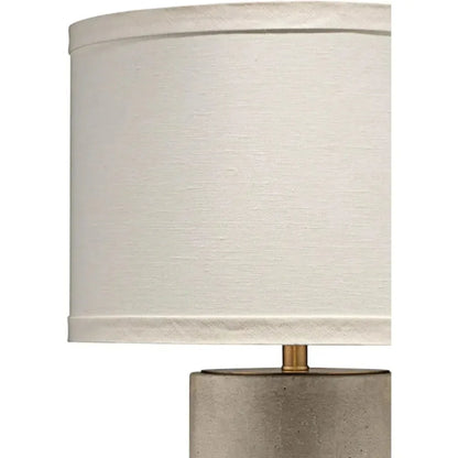 Grey Cement Tin Metal Mortar Table Lamp - LOOMLAN - Jamie Young - Table Lamps