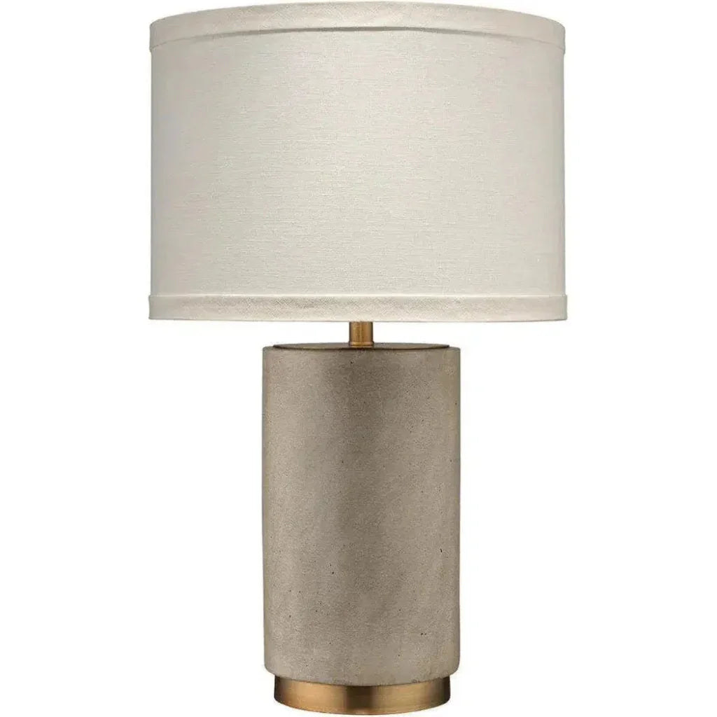Grey Cement Tin Metal Mortar Table Lamp - LOOMLAN - Jamie Young - Table Lamps
