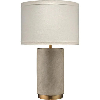 Grey Cement Tin Metal Mortar Table Lamp - LOOMLAN - Jamie Young - Table Lamps