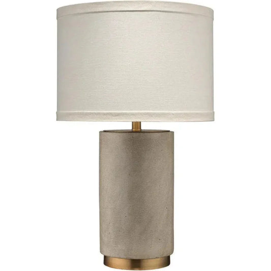 Grey Cement Tin Metal Mortar Table Lamp - LOOMLAN - Jamie Young - Table Lamps
