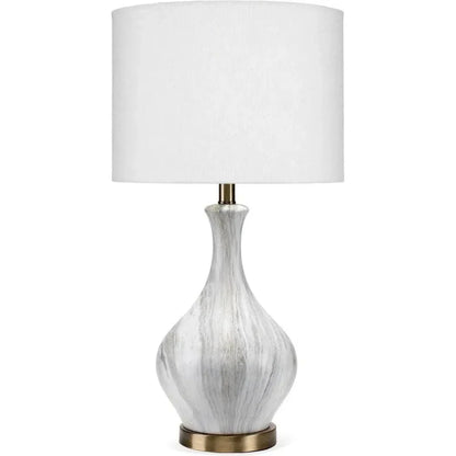 Grey Ceramic Acrylic Mila Table Lamp - LOOMLAN - Jamie Young - Table Lamps