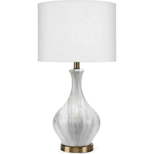 Grey Ceramic Acrylic Mila Table Lamp - LOOMLAN - Jamie Young - Table Lamps