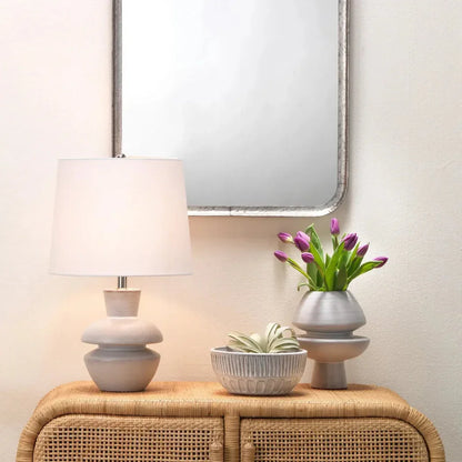 Grey Ceramic Cradle Bowl - LOOMLAN - Jamie Young - Boxes & Bowls