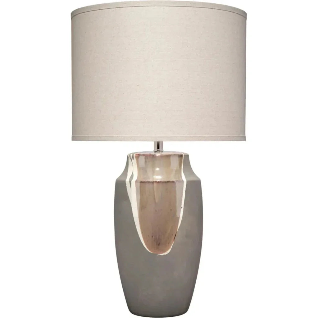 Grey Ceramic Landslide Table Lamp - LOOMLAN - Jamie Young - Table Lamps